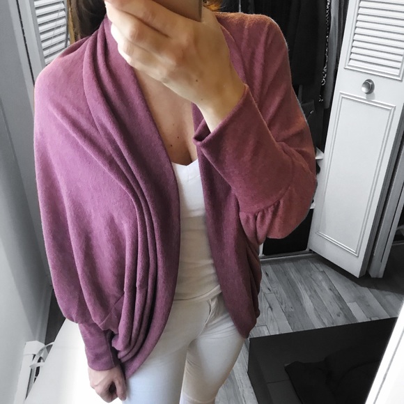 SALE⬇️ LAST 1▪️Mauve Dolman Sleeve Cocoon Cardigan - Picture 2 of 5
